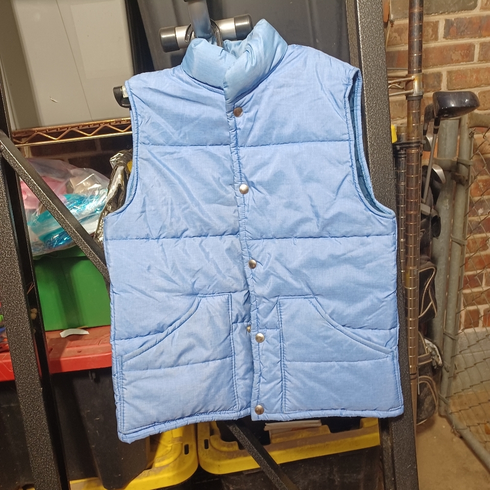 JCPenney Light Blue Quilted Vest